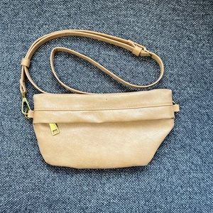 Anthropologie non-leather camel colored fanny pack